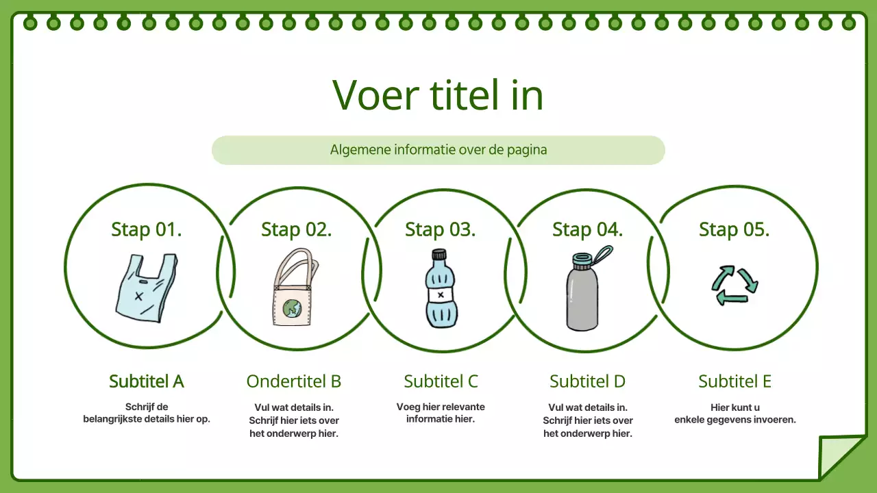 Groen schetsboek tekenen gevoel Milieubescherming routekaart