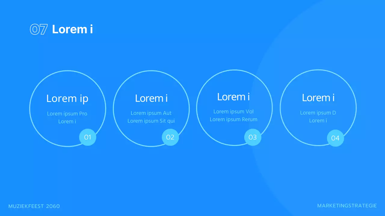 Een blauwe afspeellijst voor je showvoorstel