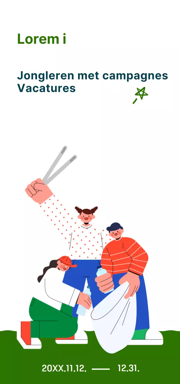 Een campagnehoes met een smaakvolle illustratie