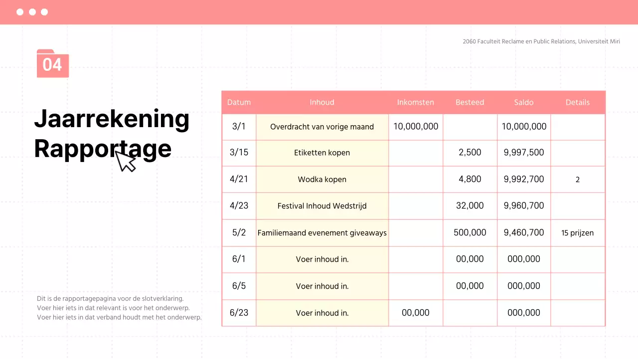 Aankondiging van de plenaire eindejaarsvergadering in een eenvoudige stijl van beige en roze