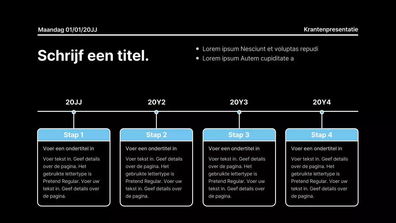 Aandachttrekkende presentatie met vette lijnen in een krantenconcept op een zwarte achtergrond
