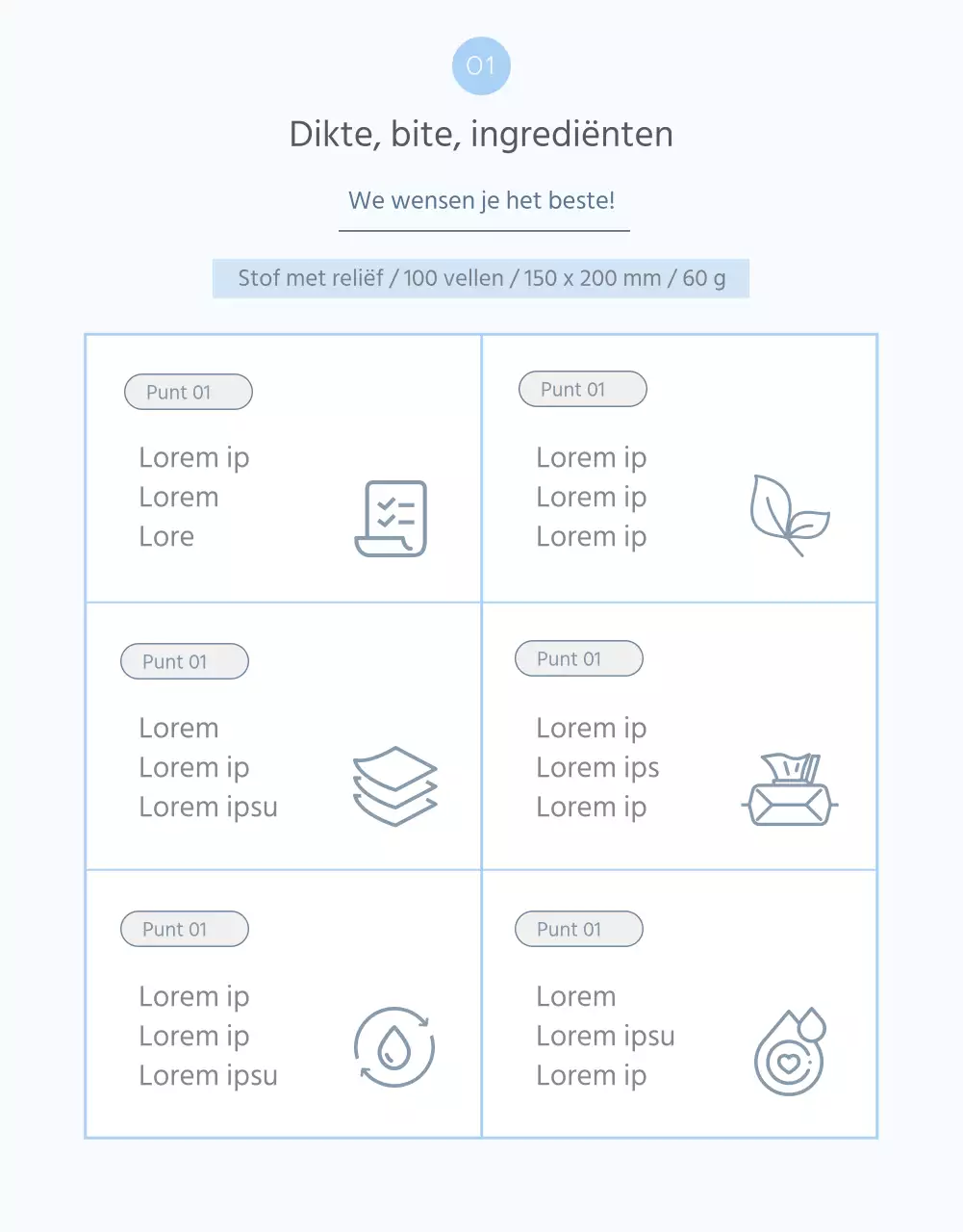 Over de hemelsblauwe, verfrissende doekjes