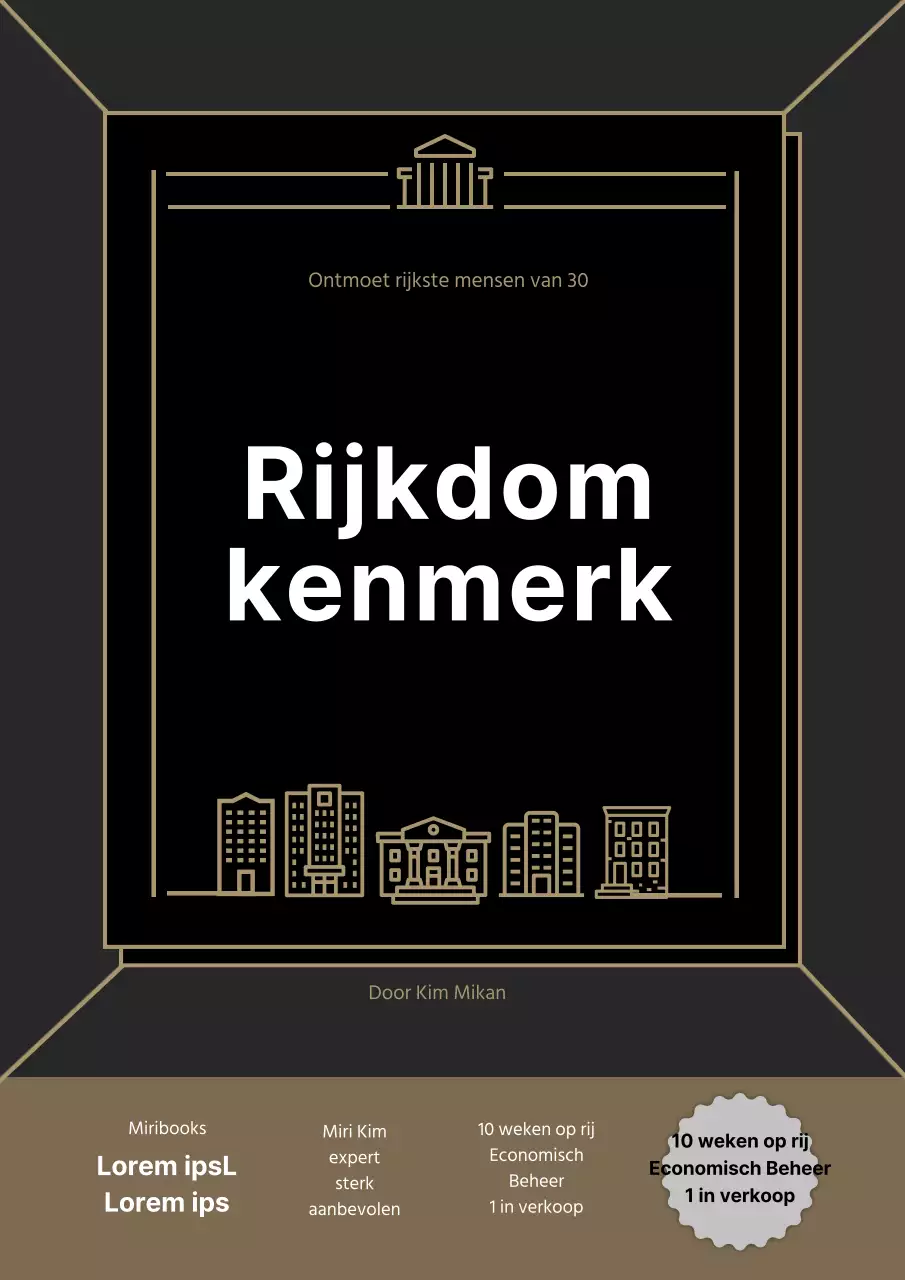 zwartgoud pictogramdesign luxe economie economie management