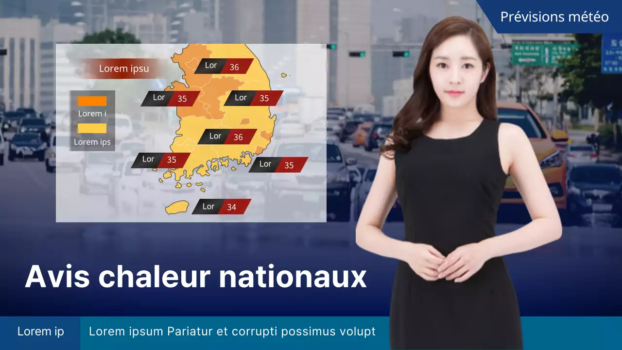 Vignette YouTube d'un concept d'actualités et de prévisions météorologiques