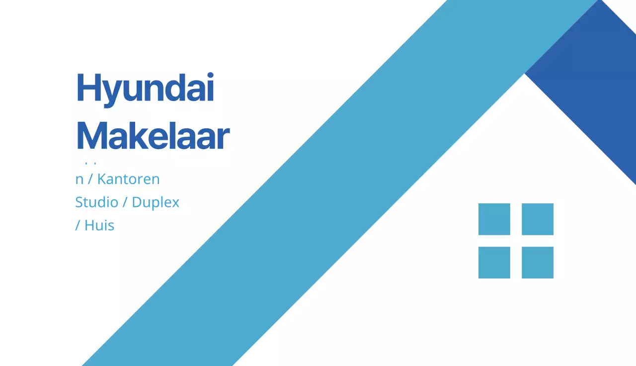 Blauwe eenvoudige illustratie makelaar