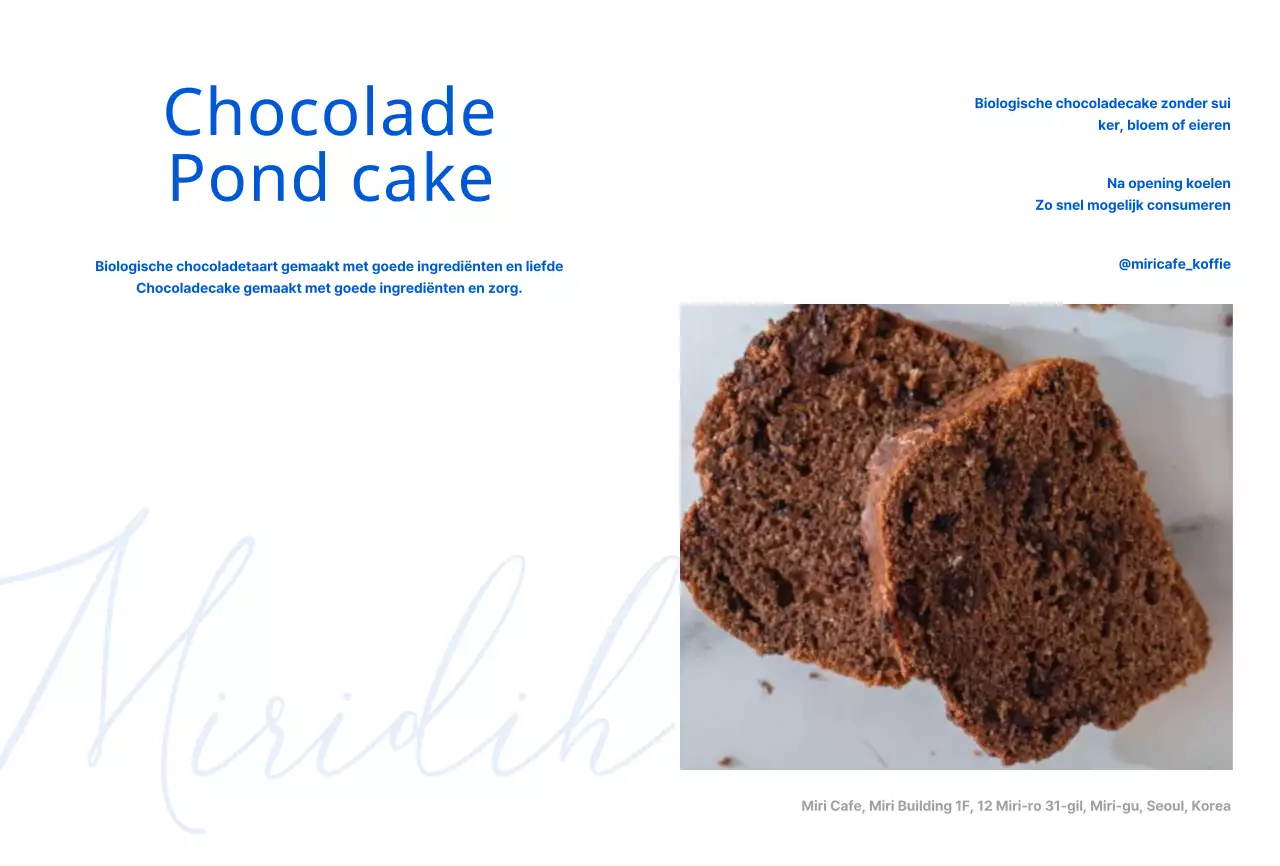 Maak kennis met de blauwe, nette cafétaart