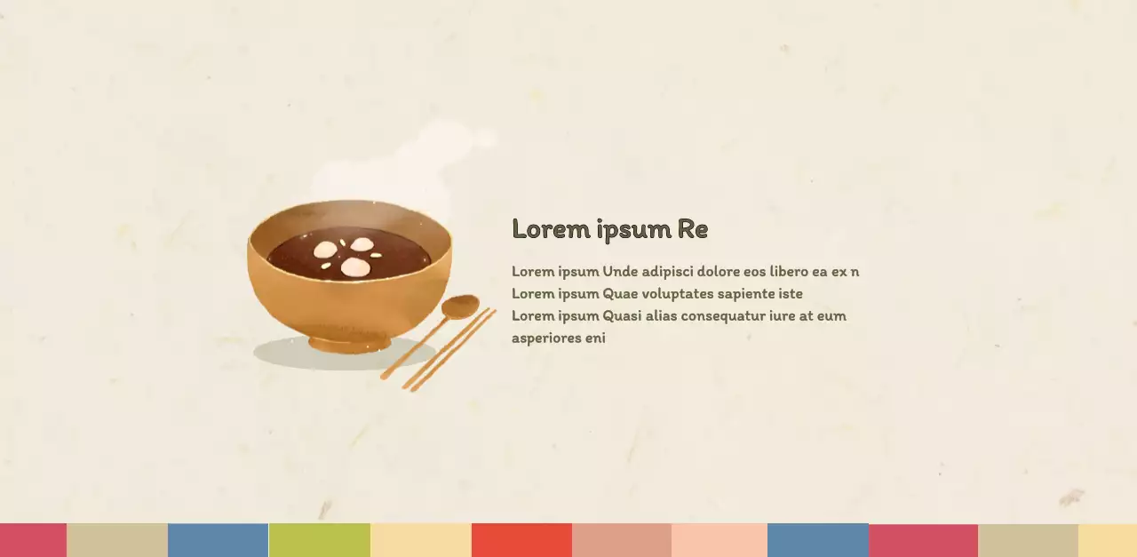 Traditioneel Koreaans restaurant concept coupon kalender in beige en bruin