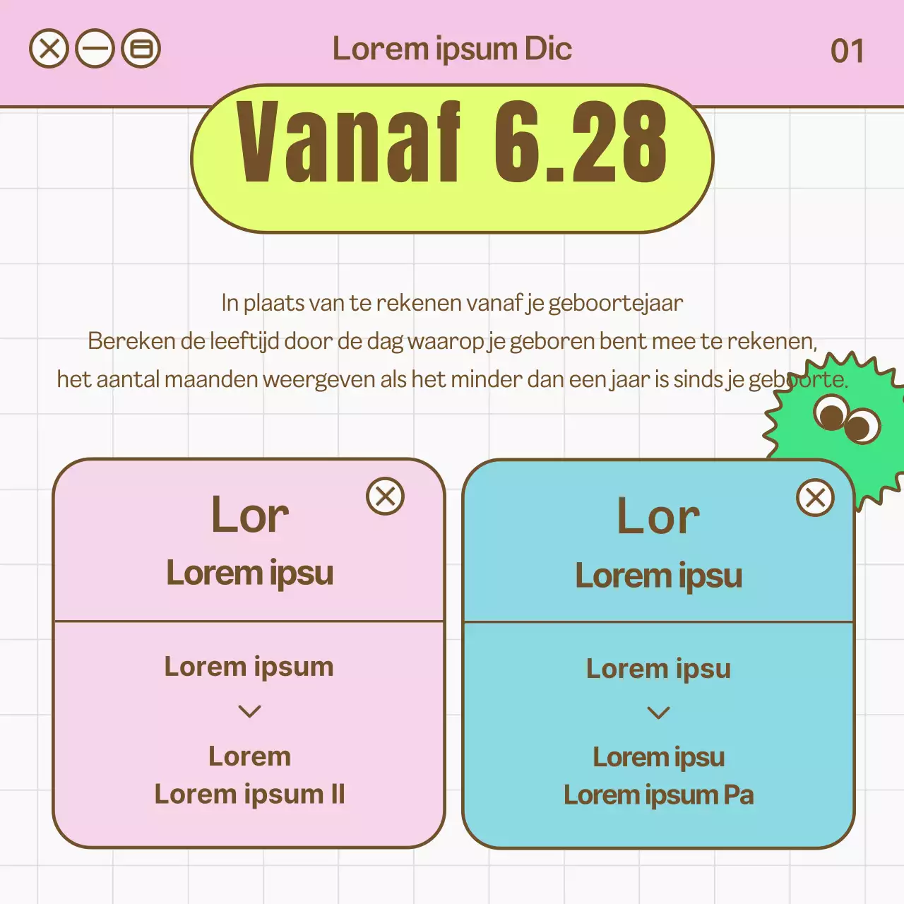 Leuke beleidswijzer met paars internet zoekbalk concept