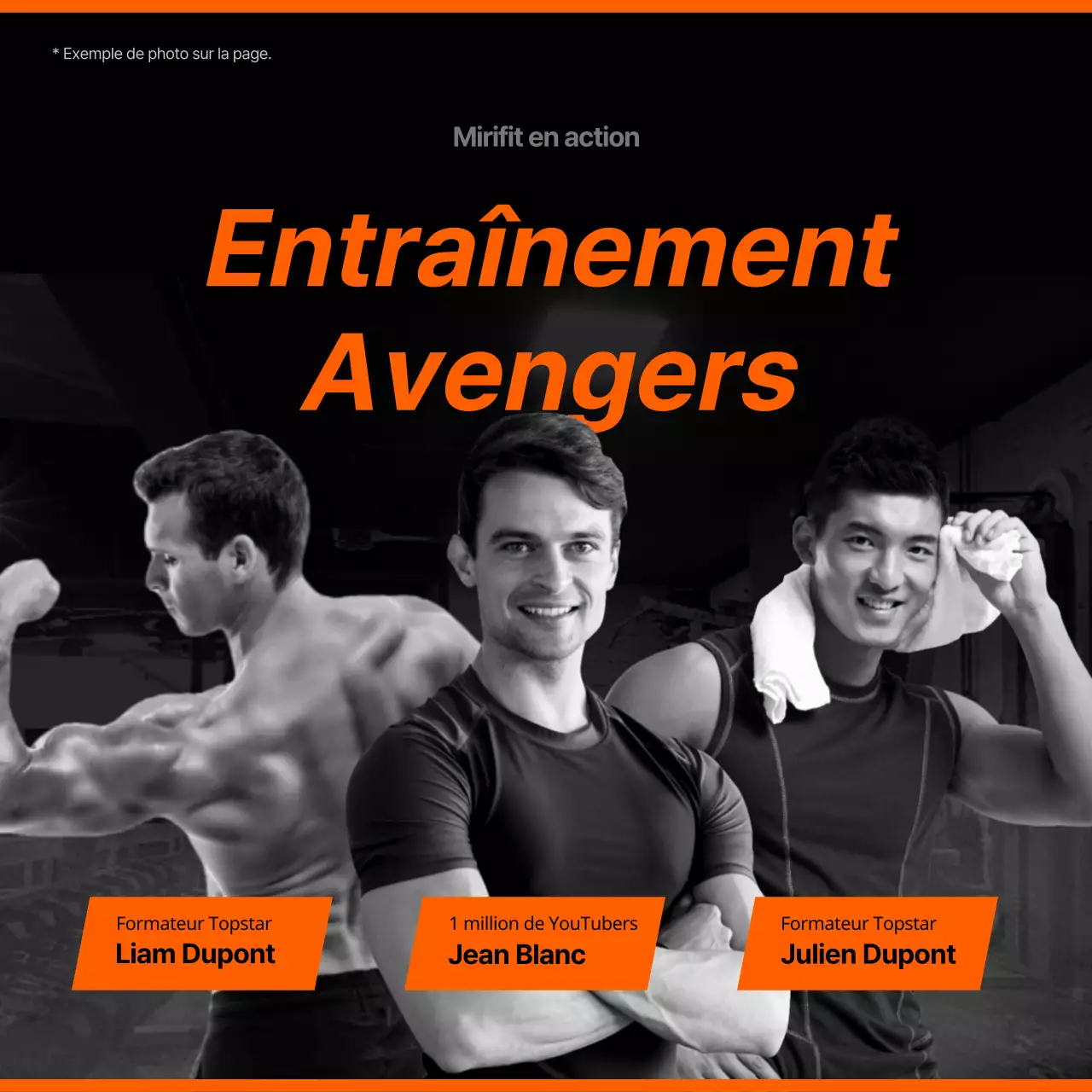 Introduction des services à domicile en noir et orange