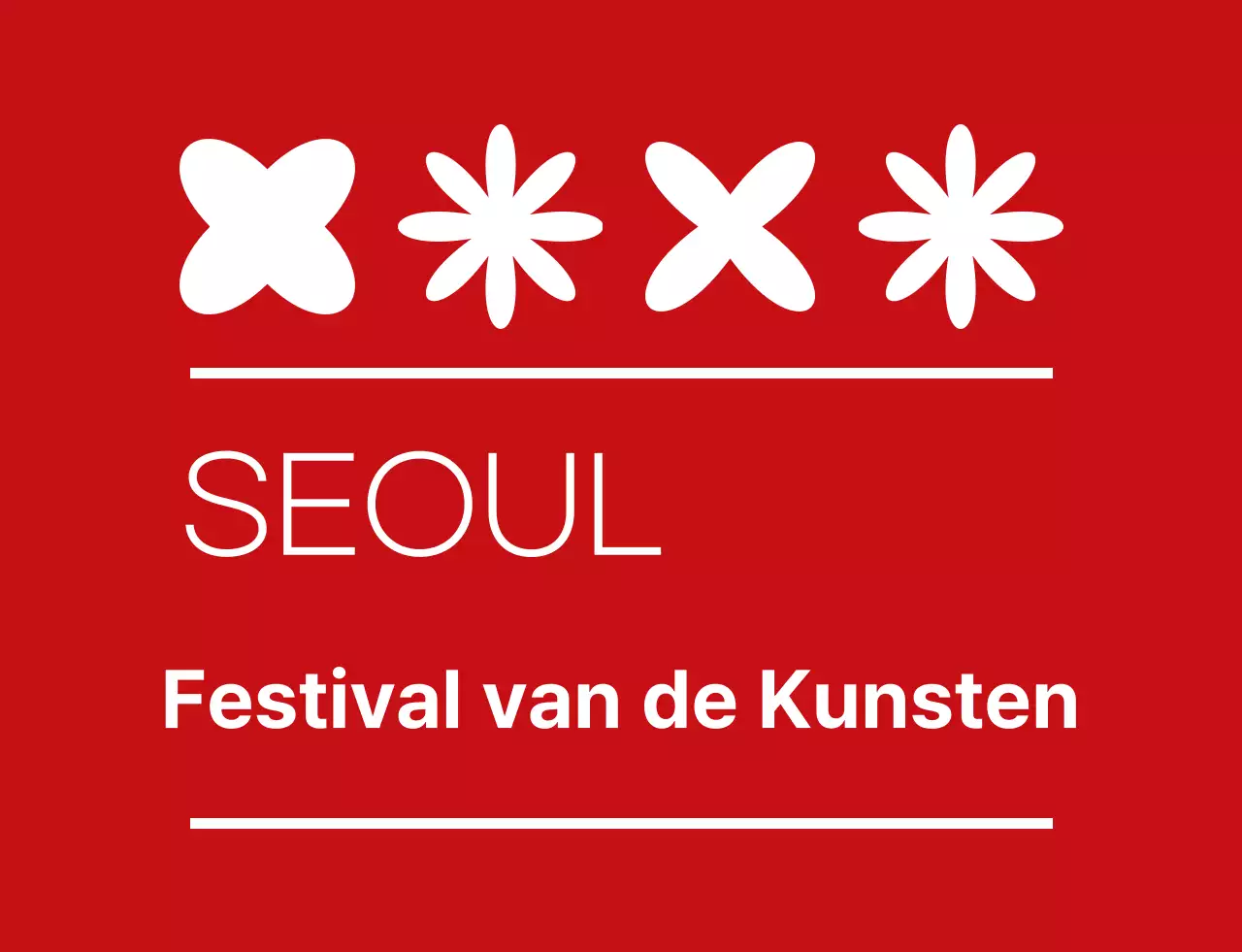 rood en wit eenvoudig kunstenfestival symbool pictogram logo stijl cultureel festival personeel
