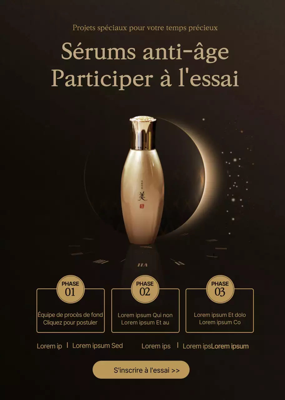 Gold Premium Anti-Aging Serum Experience Group Comment appliquer les cosmétiques de beauté
