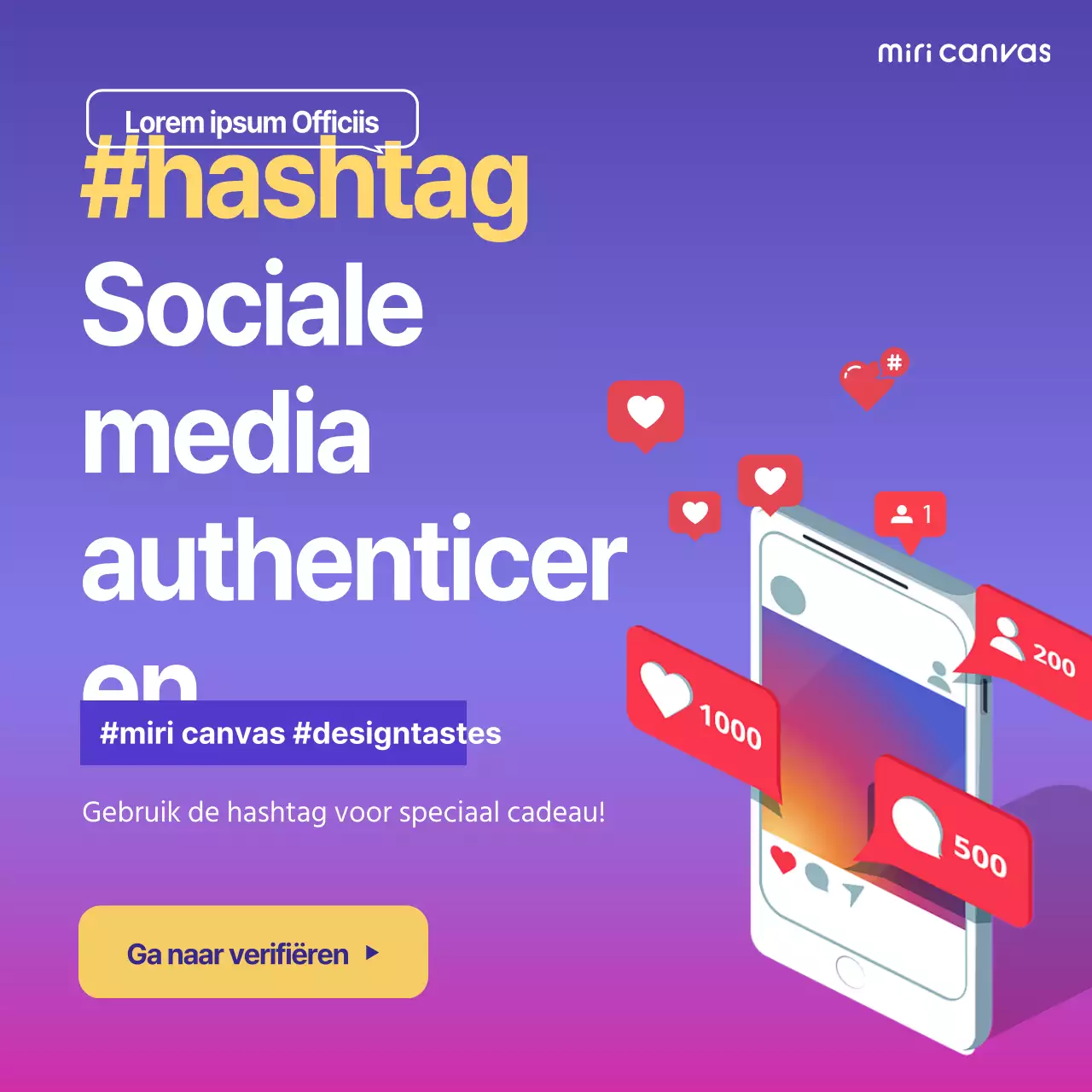 Een schone, paarse en witte gids voor de authenticatie van hashtags op sociale media
