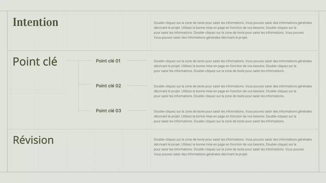 Le portfolio d'un spécialiste du marketing de contenu avec un concept de grille simple et vert