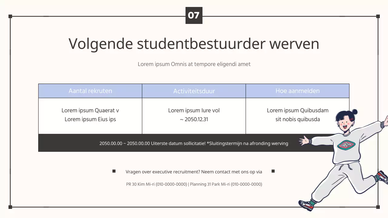Aankondiging van de plenaire eindejaarsvergadering in een eenvoudige stijl van beige en lichtblauw