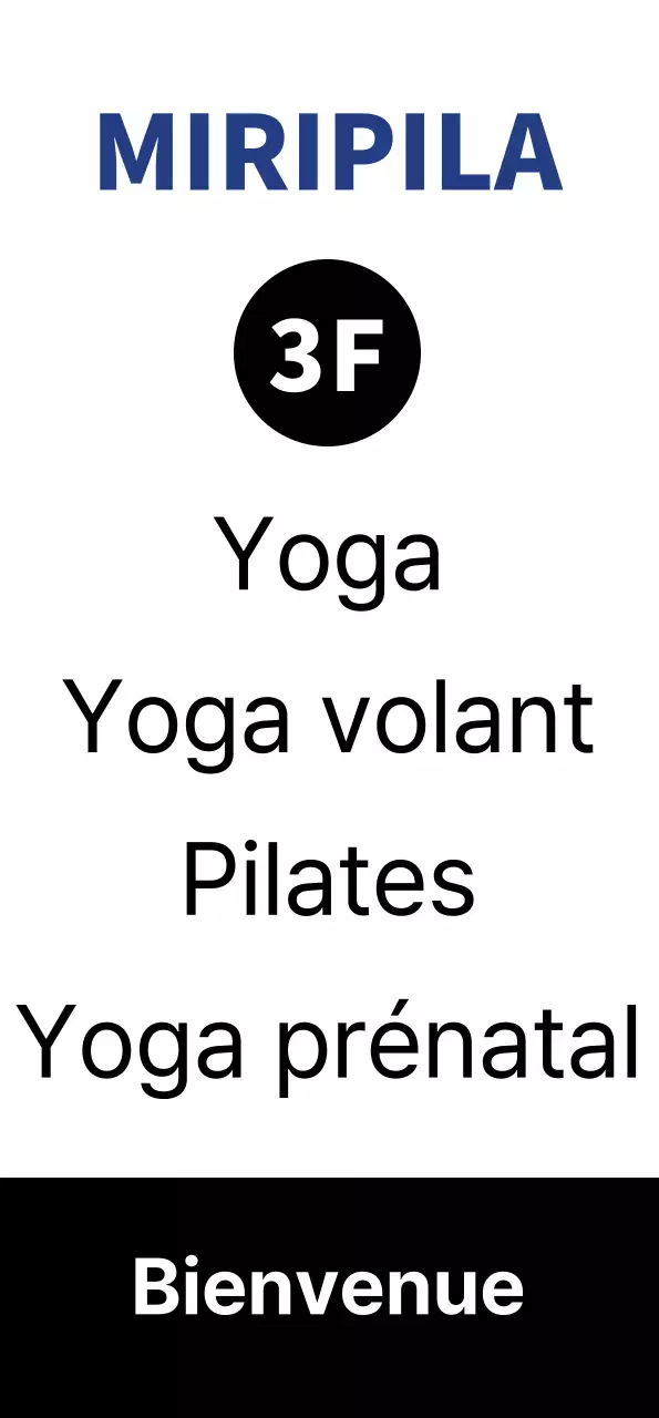 Bannière de yoga noire, moderne et propre avec un instructeur d'exercices de pilates