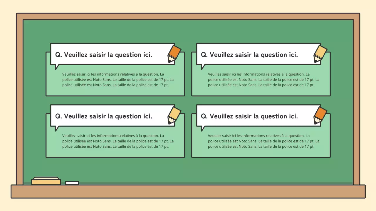 Kit de présentation de tableaux éducatifs colorés