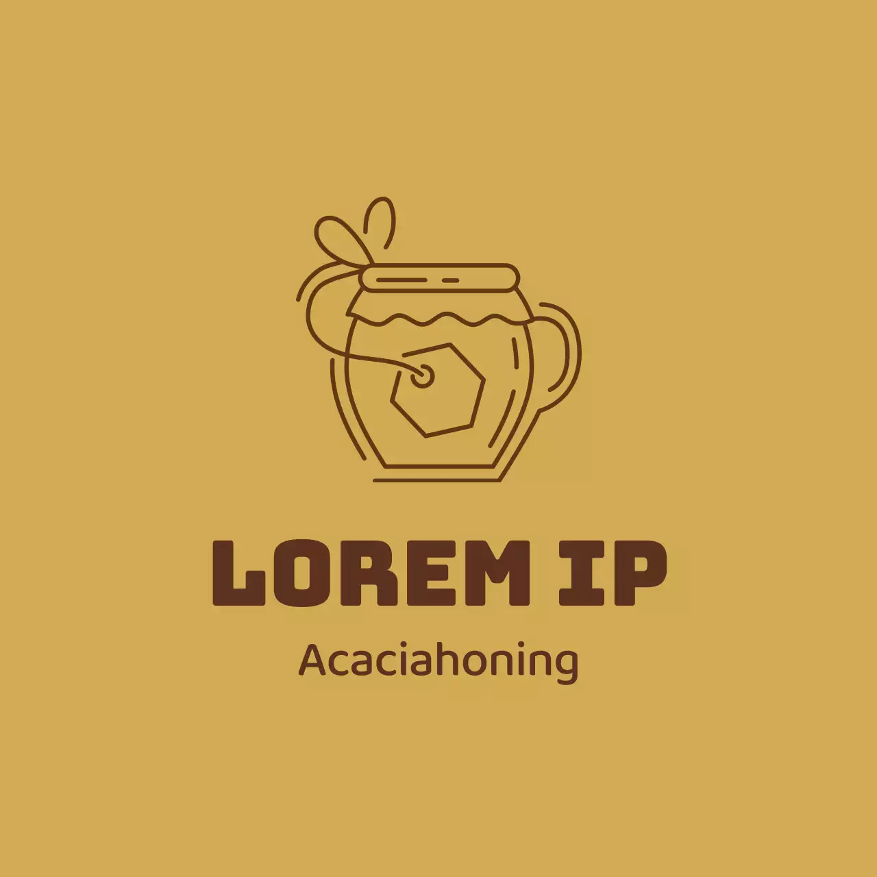 Bruin gele illustratie nette bijenteelt honing