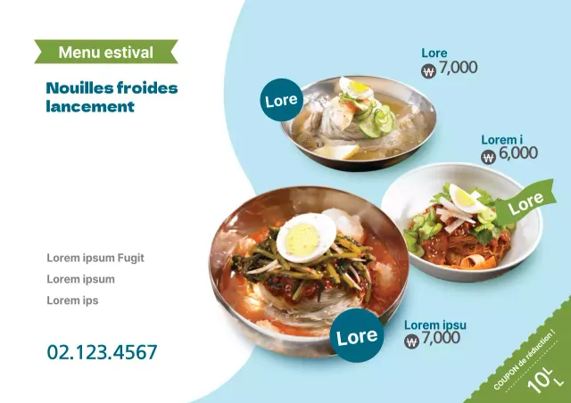 Nouilles froides en été