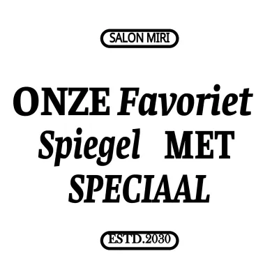 Promoot en verkoop je stijlsalon met een eenvoudig, strak, zwart ontwerp met veel tekst