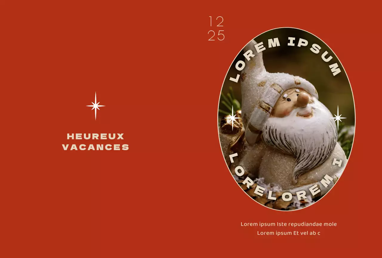 Photo de Noël rouge Carte postale de Noël