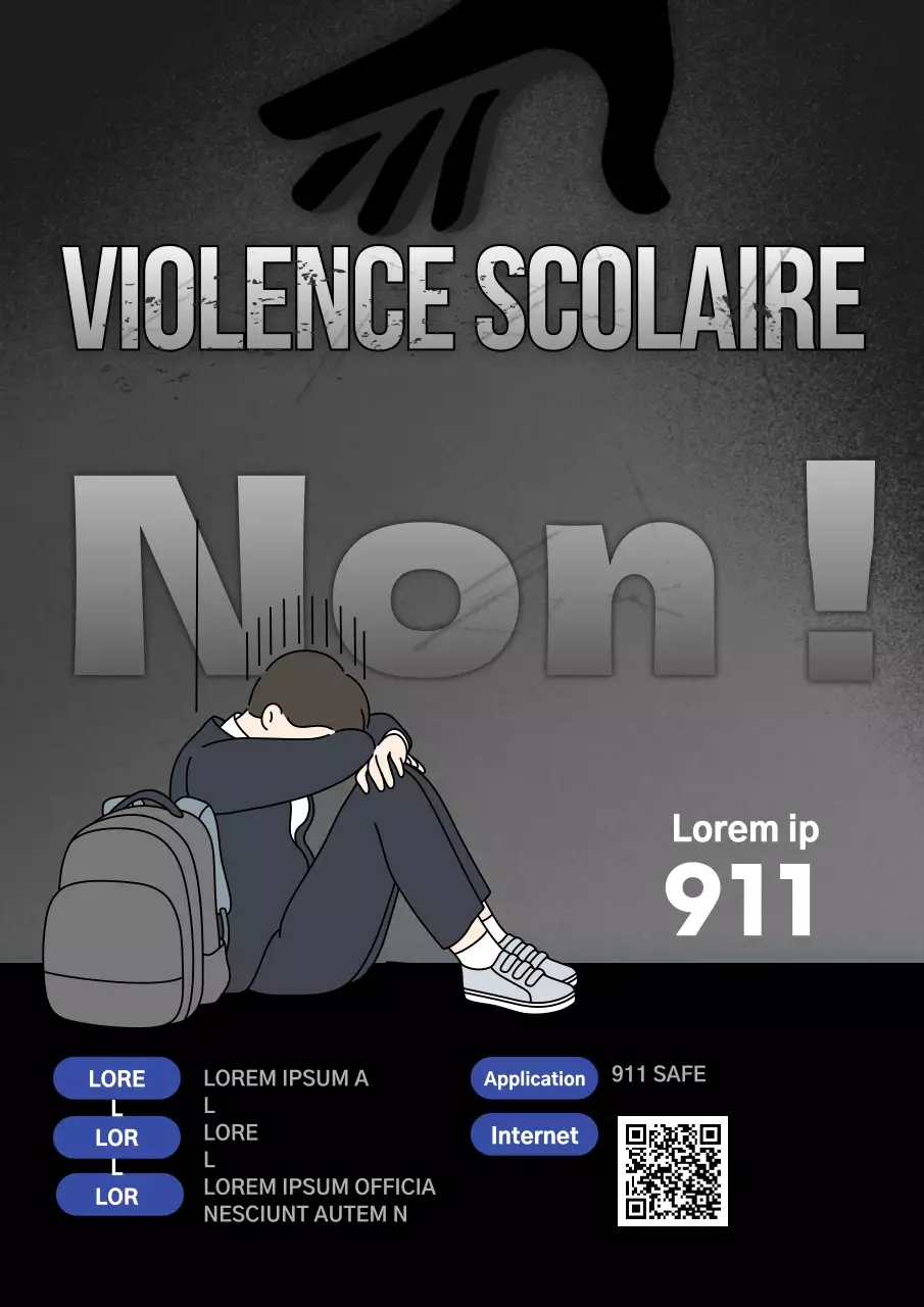 Texture noire et sombre Signaler la violence à l'école