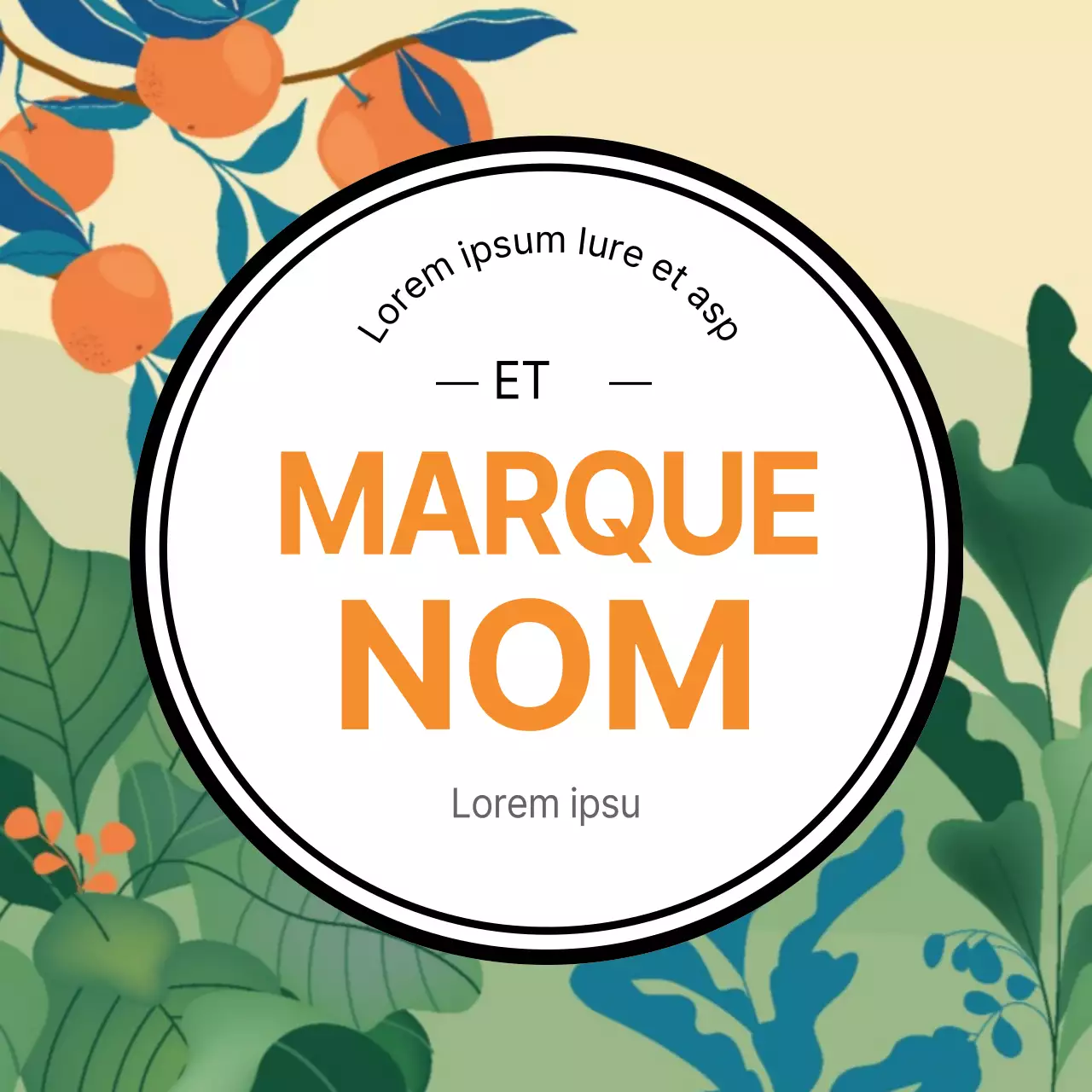 Autocollants de marque de luxe illustrés et colorés