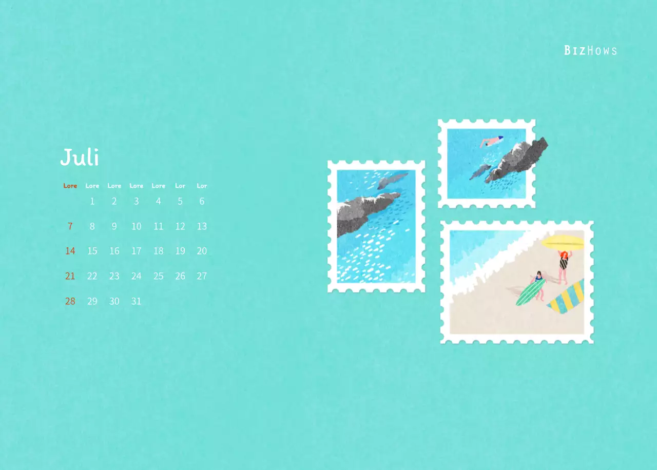 Stempelillustraties met een warm concept