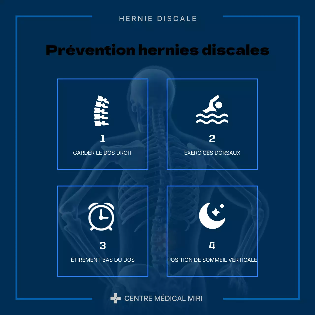 A propos de la hernie discale moderne bleu et marine