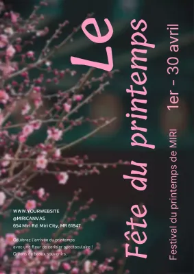 Un guide simple des festivals de printemps en rose et vert