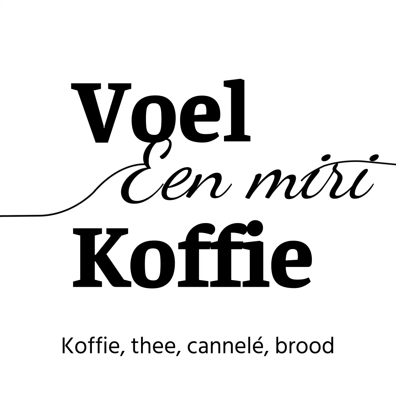 Emotioneel en eenvoudig, zwart en wit, met een cursief café
