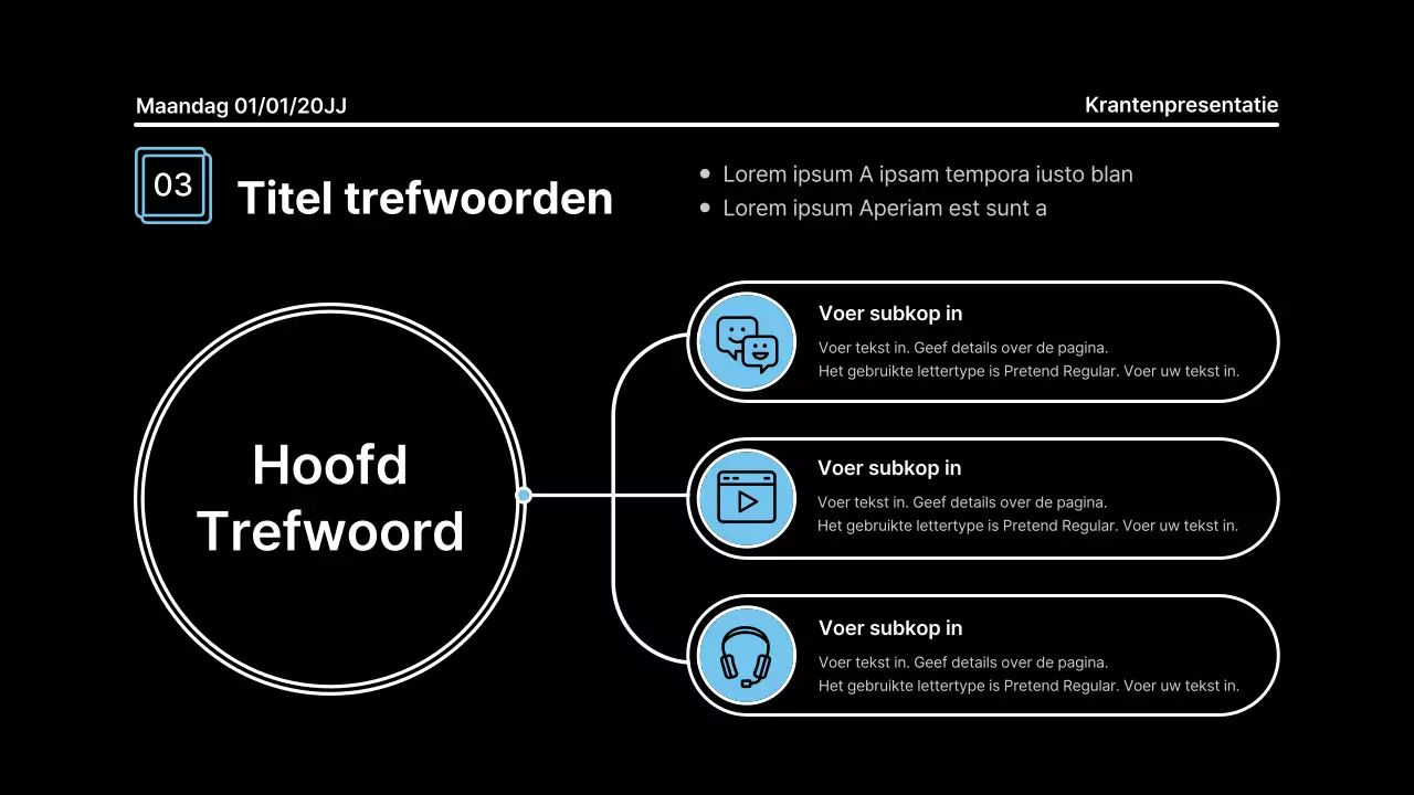 Aandachttrekkende presentatie met vette lijnen in een krantenconcept op een zwarte achtergrond