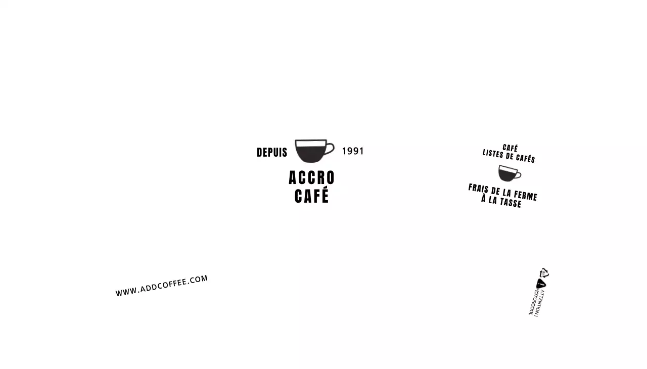 Illustration d'un café en blanc avec des lignes épurées