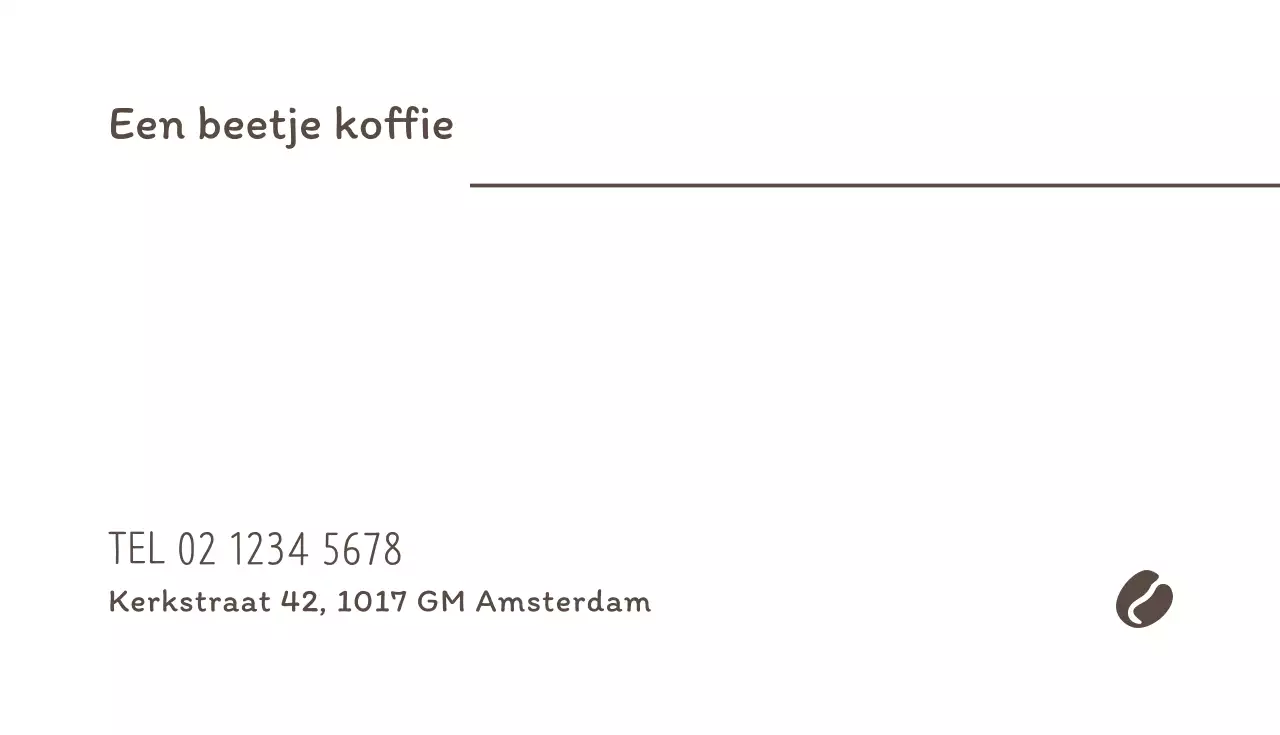 Een beetje koffie