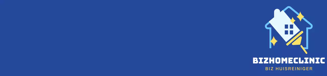 Eenvoudige schoonmaak pictogram logo stijl in marineblauw en lichtblauw wit voor thuis schoonmaker personeel