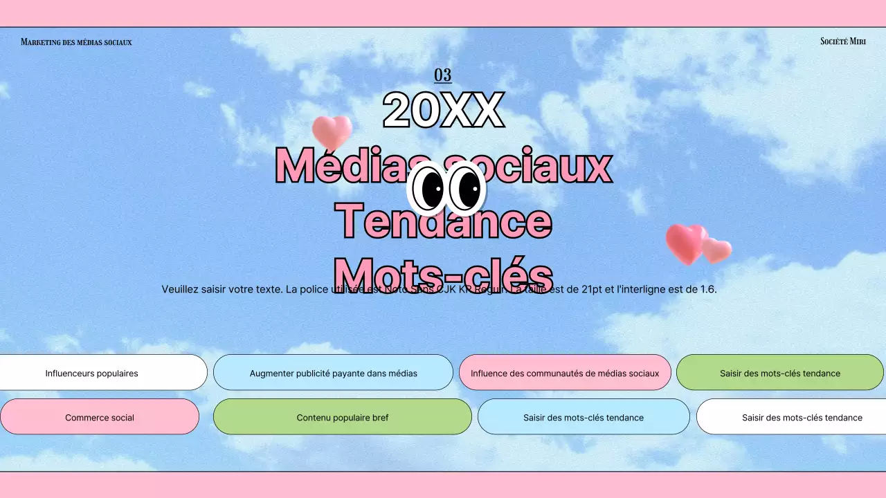 Tendances de l'industrie du marketing des médias sociaux sur fond bleu clair