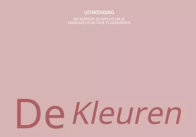 Voor een strakke, stijlvolle beursuitnodiging met roze tekst