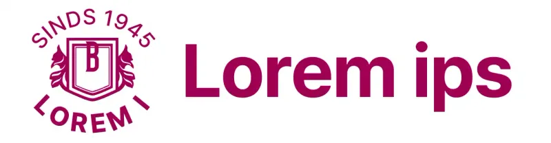 Universiteitslogo met een paars, schildvormig symbool