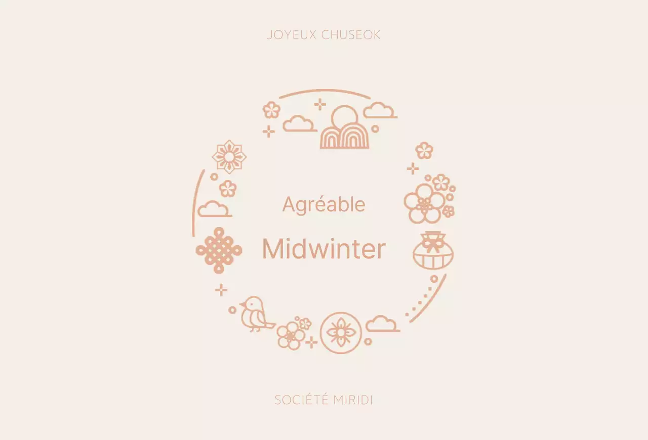 Carte postale moderne et simple de Chuseok