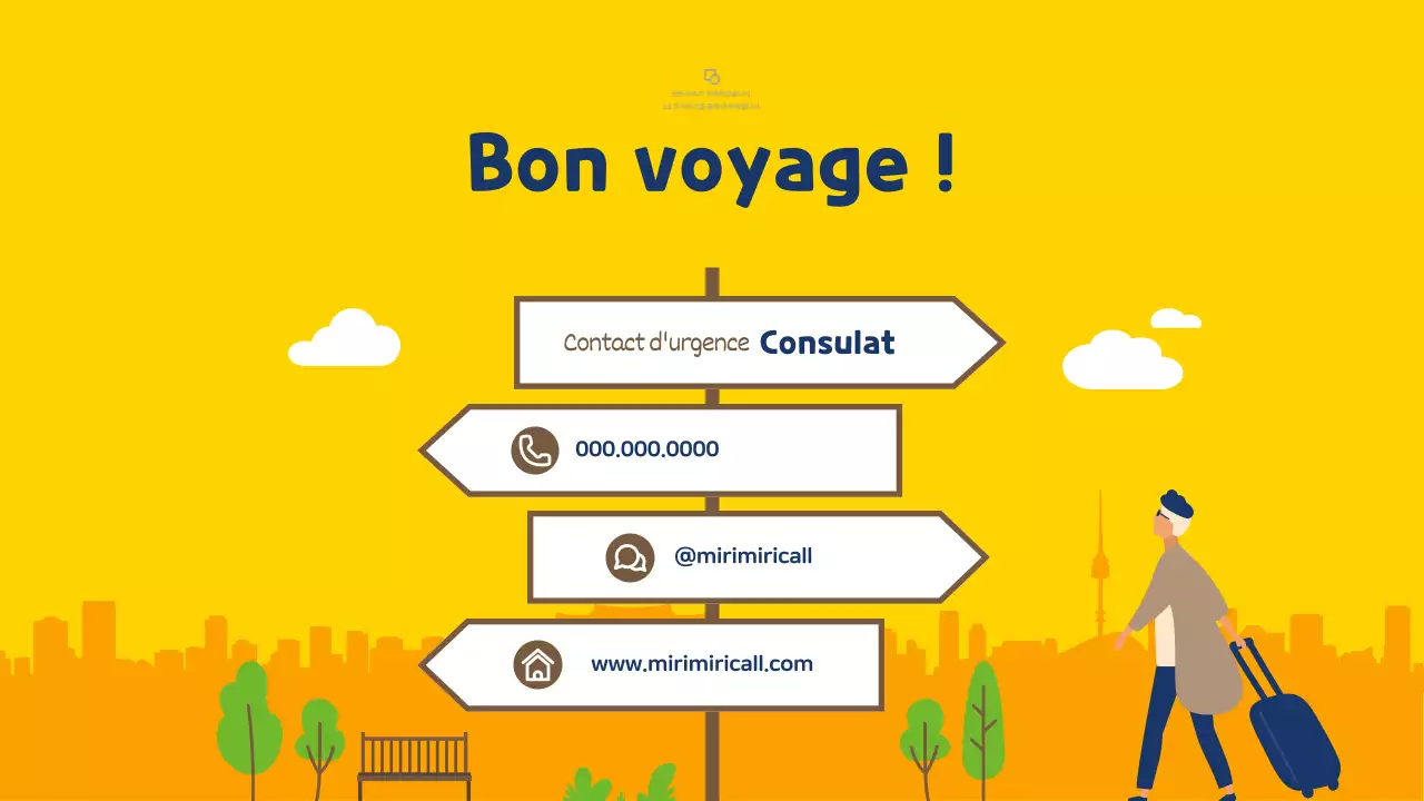 Guide de voyage illustré jaune et bleu pour la Corée du Sud