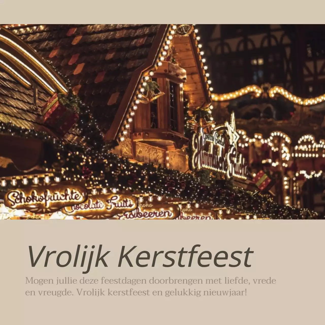 Emotioneel fotoconcept Kerstmis in bruin