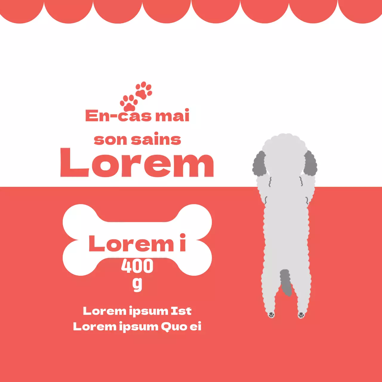 Étiquettes de friandises maison illustrées en rouge