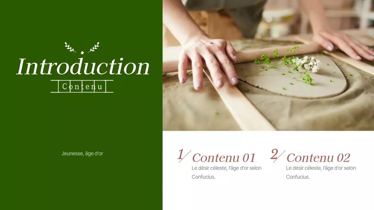 Papier manuscrit vert