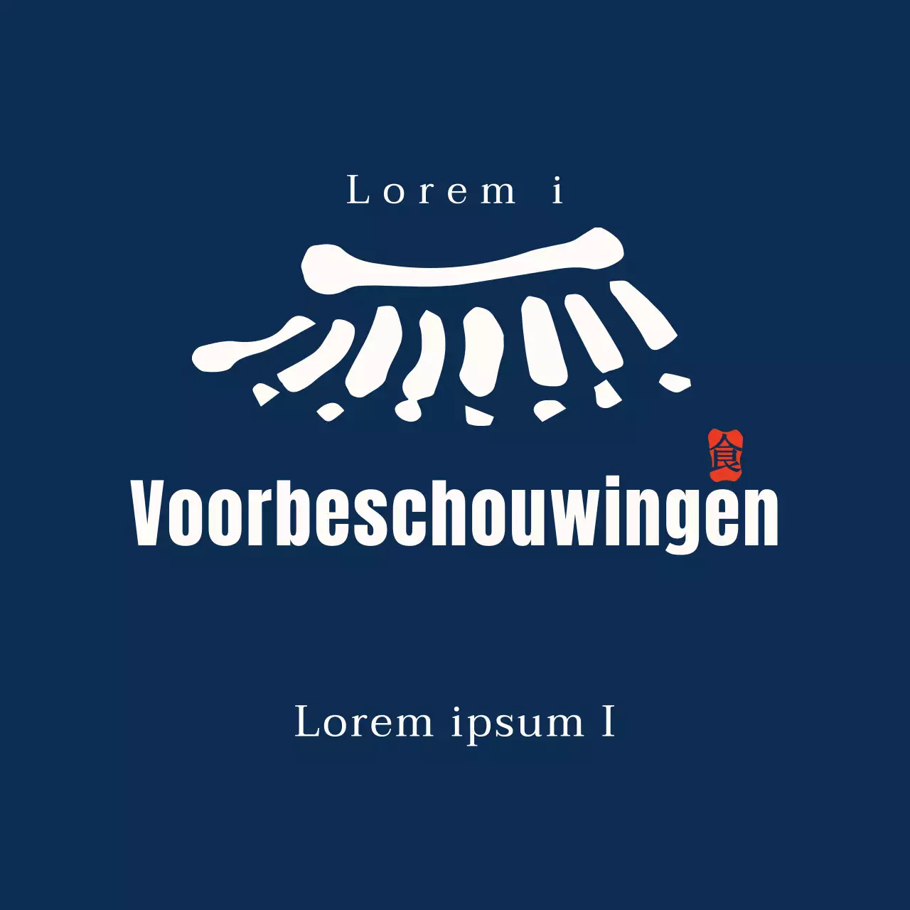 Marineblauwe delicatessensticker