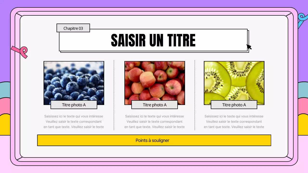 Un plan d'affaires kitsch en rose et violet