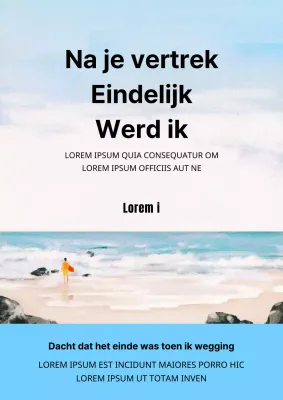 Illustratie op lichtblauw thema warm zeegezicht Exit essay