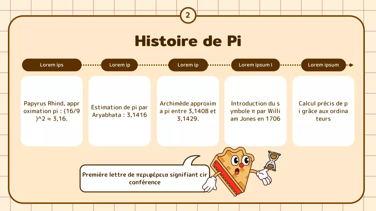 Mignon dessin animé d'éducation circonférentielle en beige et marron