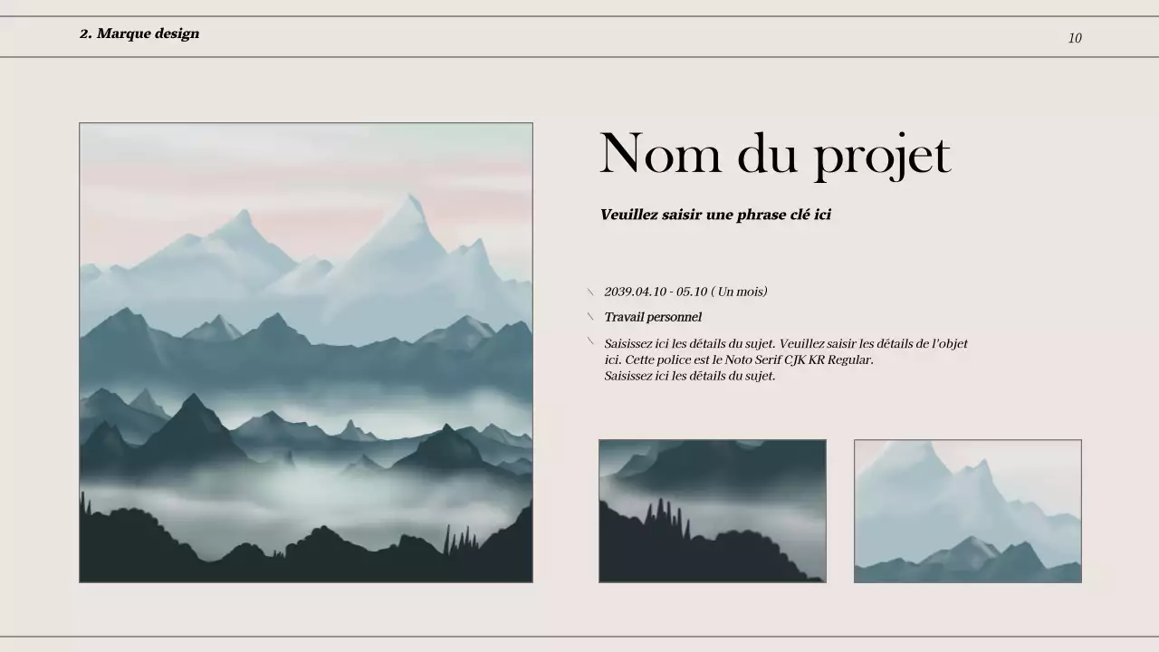 Portefeuille conceptuel aux lignes épurées en blanc cassé et noir