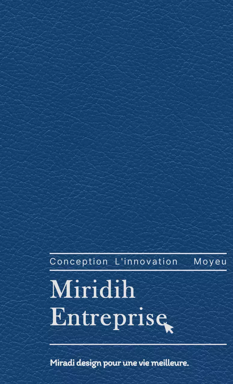 Couverture de l'agenda avec le slogan et le logotype de votre société de design