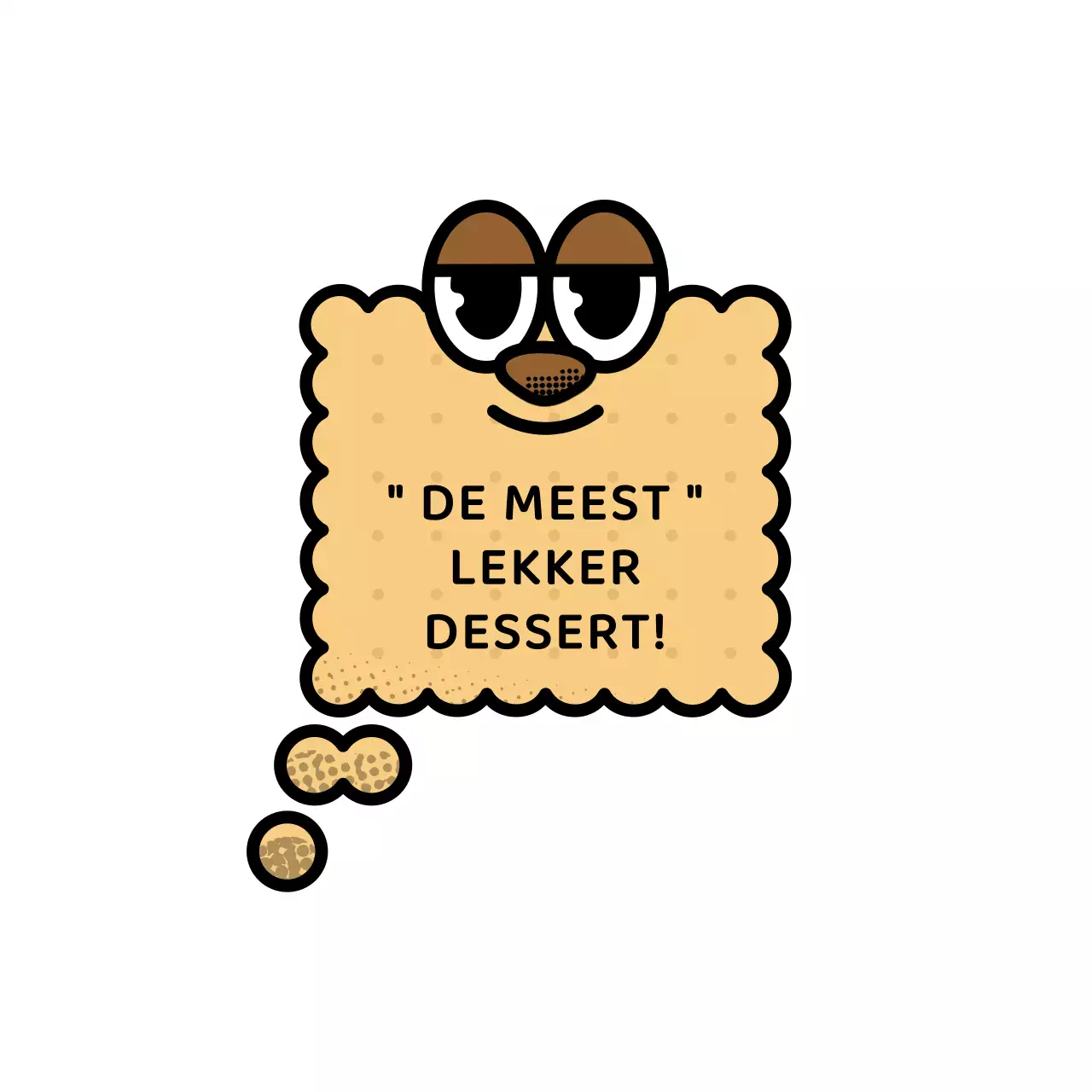 Een serie schattige en hippe cafe-artikelen in de stijl van koekjes en kopjes