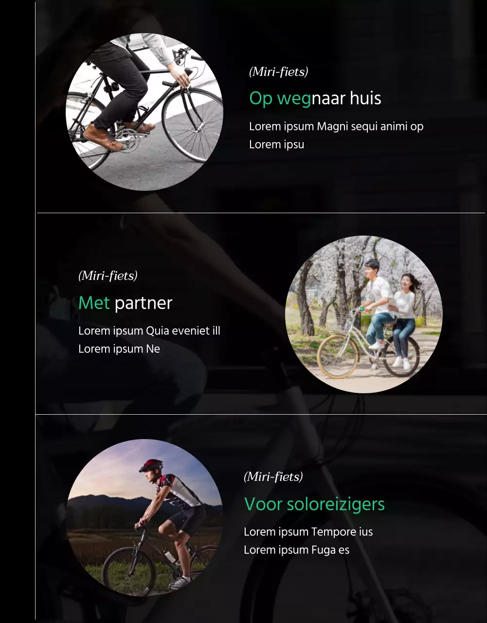 Fietsevenement met grijze achtergrond en strakke lijnen
